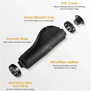 Handles Grips Handlebar Grips Cozy Soft Leather Bicycle Alloy Bilateral Lock Handle Anti-Skid BMX Bike Accessories