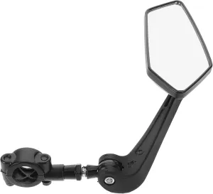 Happyyami Mountain Bike Rearview Mirror Electric Bike Accessory 360° Rotatable Handlebar Mirror Safety Reflective