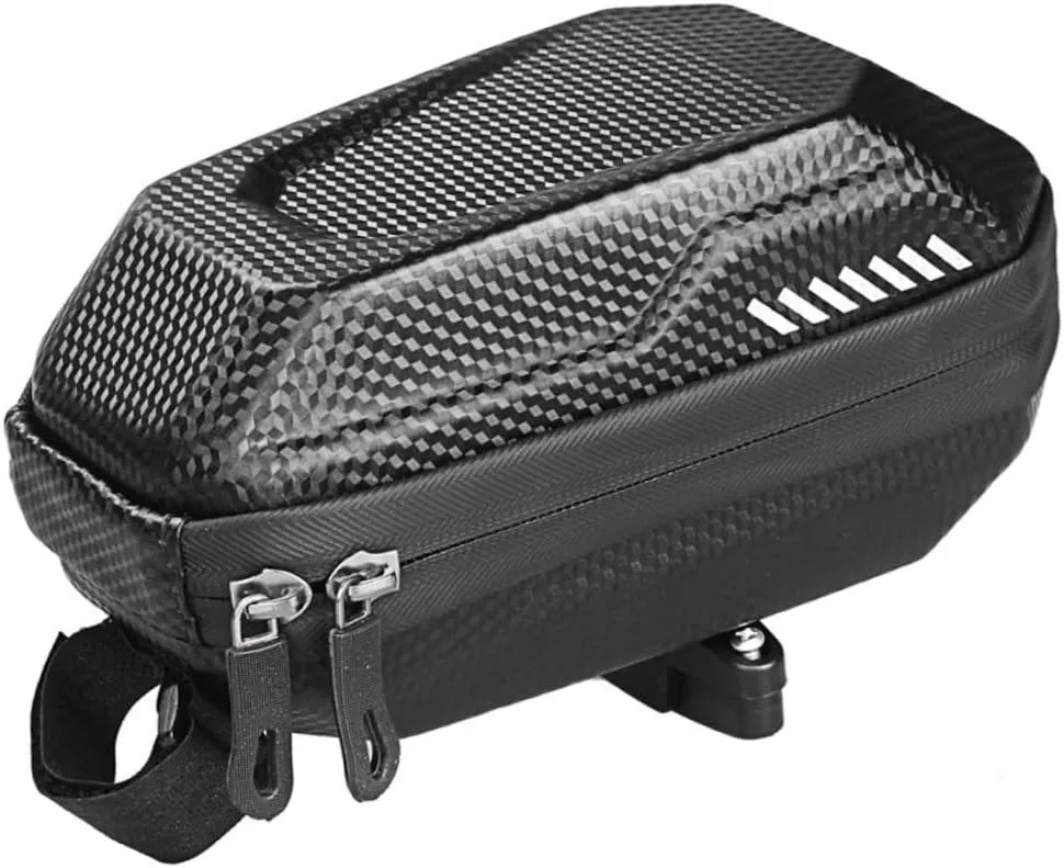 Happyyami Riding Backseat Bag Bike Pouch Carbon Texture Hard Shell Saddle Bag Durable for Long Use