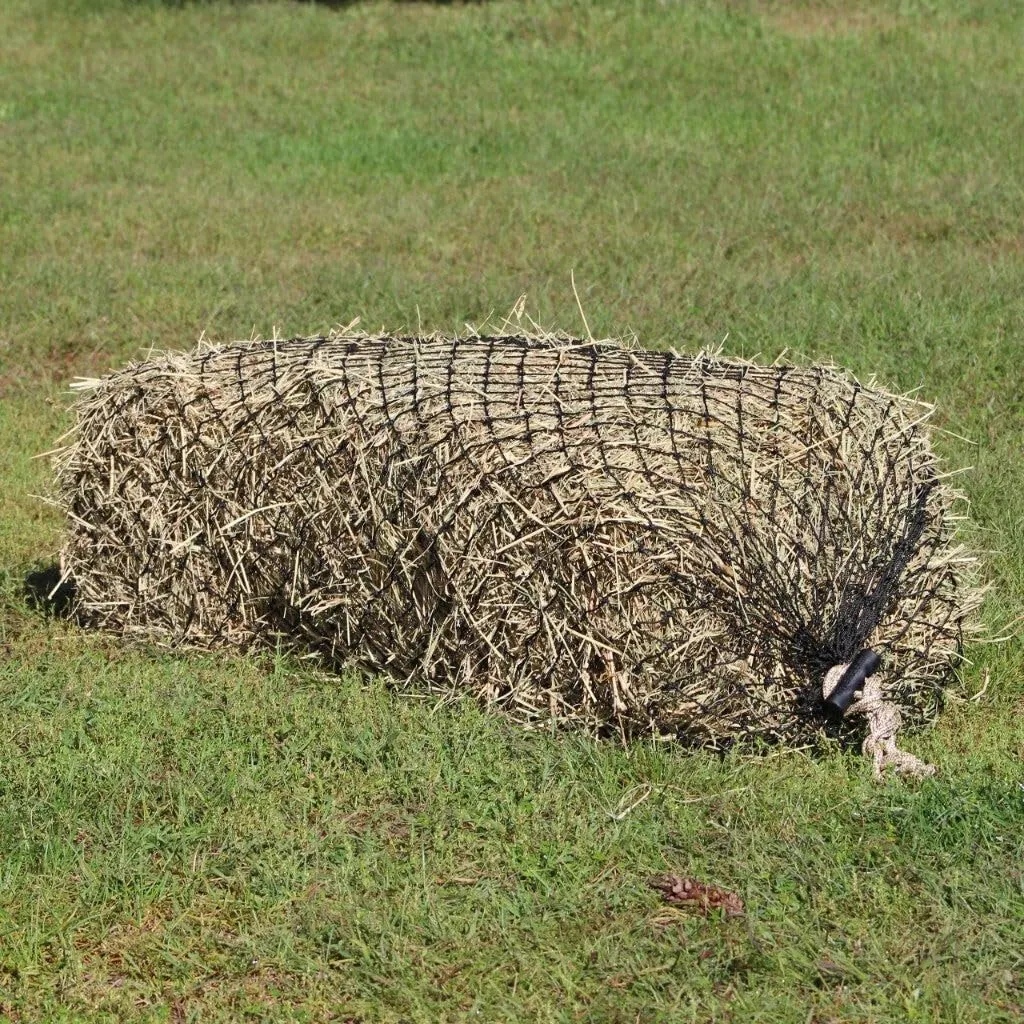 hay chix Hay Nets for Horses - Slow Feed 2-Strand Heavy Duty Square Bale Horse Hay Net (1 3/4” Holes) | Hay Bags for Horses | Fits 2-String Bales Up to 70 lbs. | Marine-Grade UV Treated Nylon