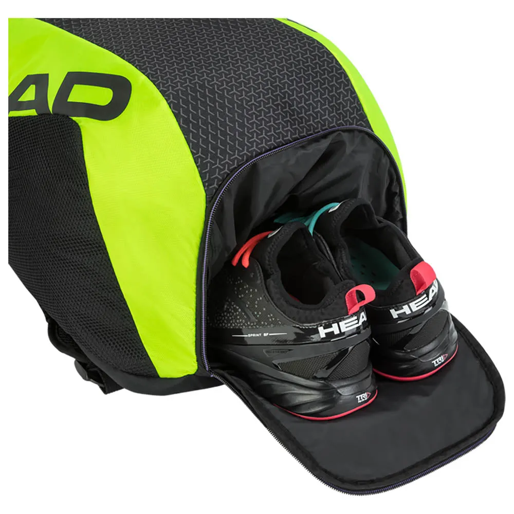 Head Tour Team Extreme Backpack Racquet Bag (Black/Yellow)