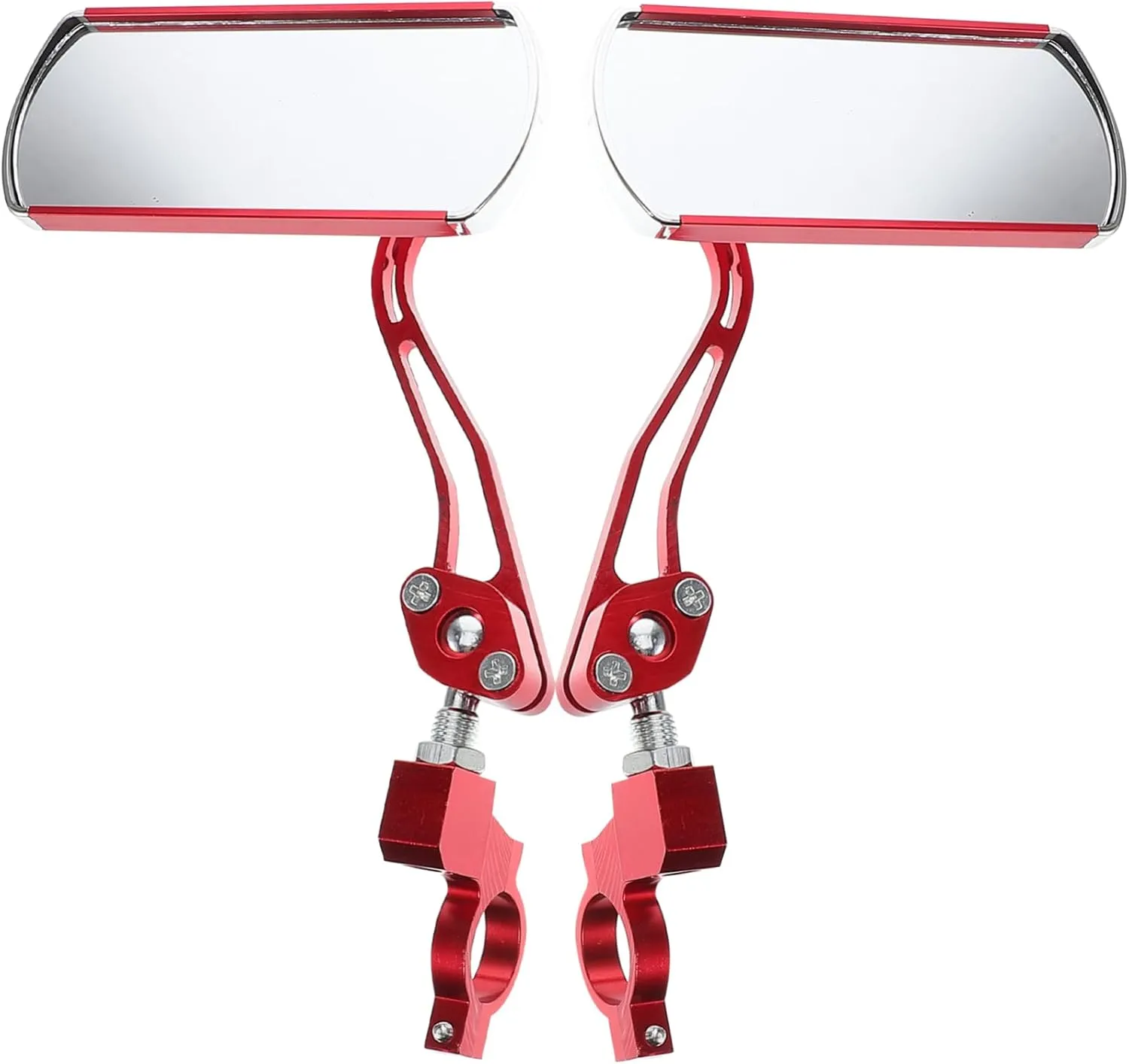 HEALLILY Aluminum Alloy Rearview Mirror Handlebar Mount for Electric Bikes Universal Fit Safety Mirror