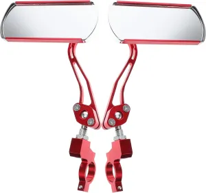 HEALLILY Aluminum Alloy Rearview Mirror Handlebar Mount for Electric Bikes Universal Fit Safety Mirror