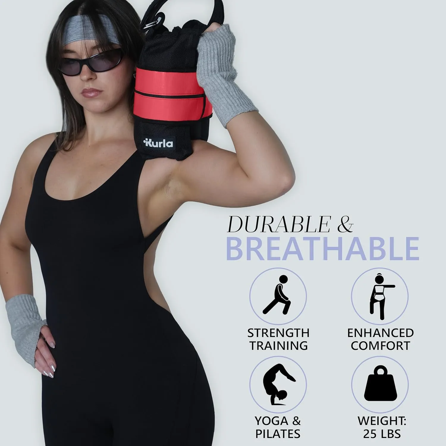 Heavy Ankle & Wrist Weight – From 4 to 40 lbs – Unique Patented Design, Adjustable Strap, Breathable Fabric – Ideal for Pilates, Strength Training, Walking, Yoga, Rehab, & Home Fitness – Single Unit