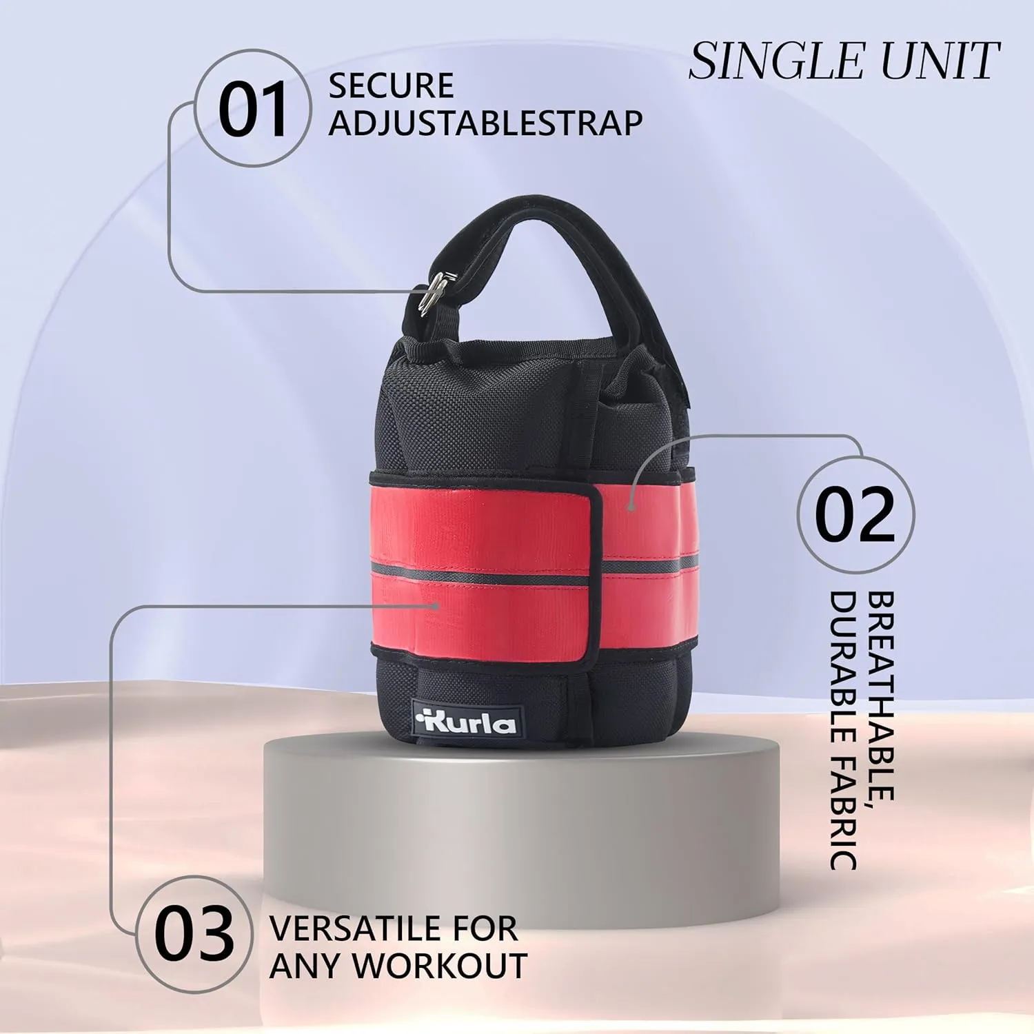 Heavy Ankle & Wrist Weight – From 4 to 40 lbs – Unique Patented Design, Adjustable Strap, Breathable Fabric – Ideal for Pilates, Strength Training, Walking, Yoga, Rehab, & Home Fitness – Single Unit