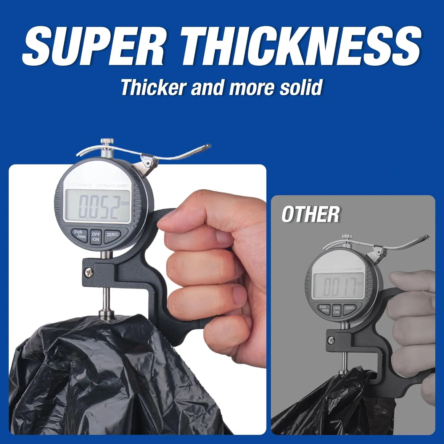 Heavy Duty Contractor Trash Bags 30-33 Gallon & 55-60 Gallon, 30/50 Count, 2-2.5Mil Extra Thick, Strong Black Garbage Bags, Leakproof Star Seal for Construction, Yard, Demolition Debris