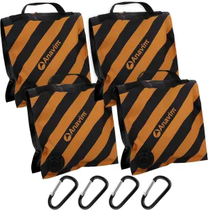 Heavy Duty Water Weight Bag Saddle Design 4 Pack Photo Video Studio Stand, Backyard, Outdoor Patio, Sports, RV Awning (Orange)