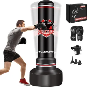 Heavy Punching Bag with Stand Adults Teens,70" Free Standing Boxing Bags,Kickboxing Training Equipment Bags for Men Training Thai Fitness Karate