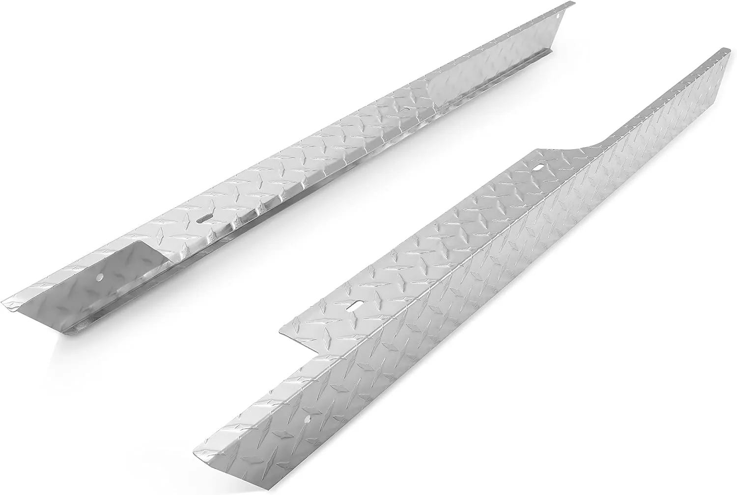 HECASA Rocker Panel Set Compatible with 1994-2013 EZGO TXT Golf Cart Full Diamond Plate Left   Right Silvery Aluminium