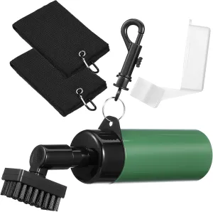 Hemoton 1Set Golf Club Cleaner Sprayer with Cloth Portable and Lightweight Golf Accessory for Effortless Club Cleaning Includes Strong Bristle Brush for Groove Cleaning