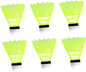 Hemoton 6-Pack Nylon Badminton Birdies Outdoor Indoor Shuttlecocks Sturdy Structure for Training Sports Activities