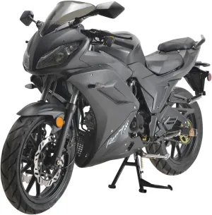 HHH 125cc Motorcycle with Manual Transmission for Adult Youth Bike 125cc Scooter with led Lights and 17 inches Wheels (Black Color)