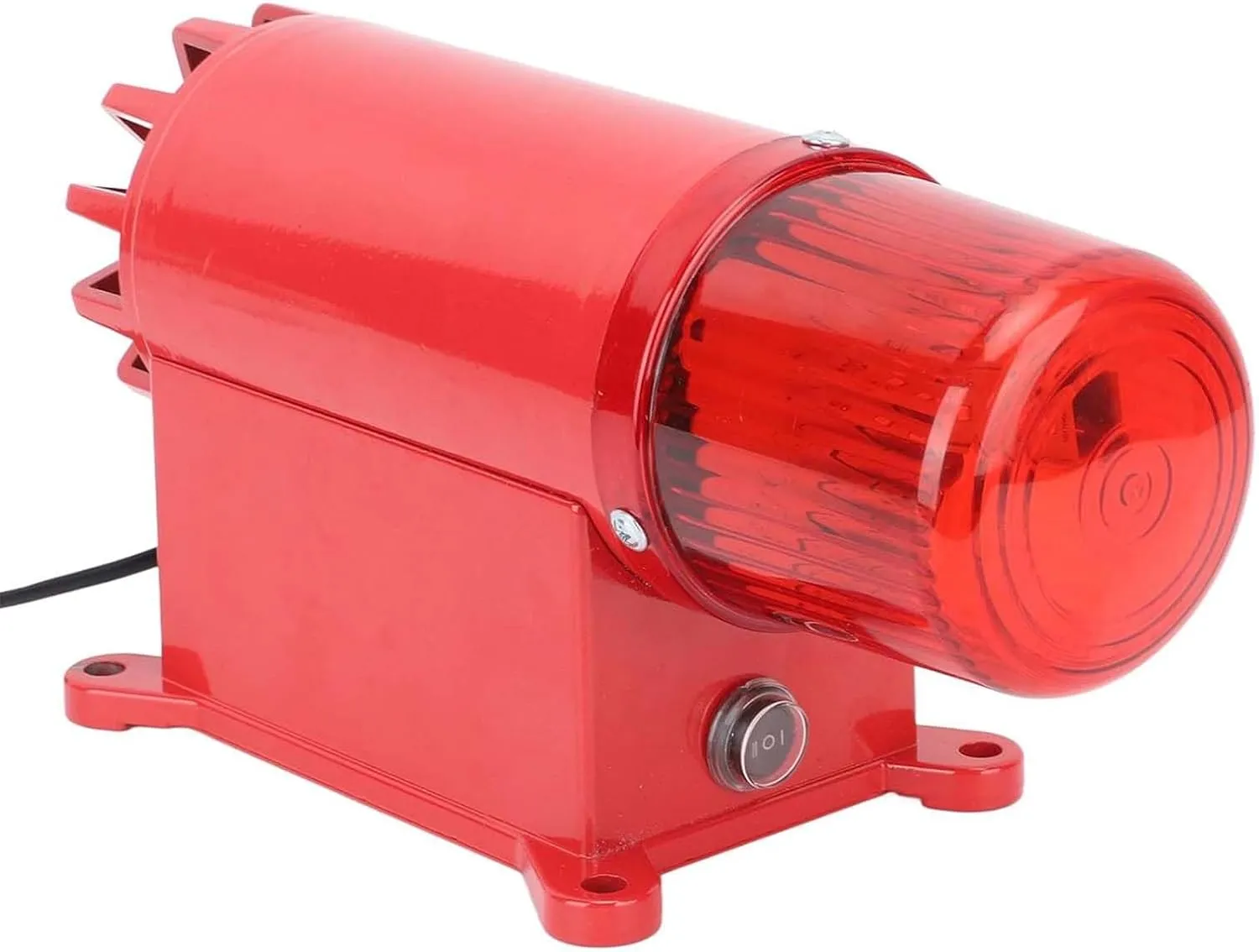 High Decibel Industrial Alarm 180W IP65 Rated Audible and Visual Alarm with Bright Lamp for Outdoor Mine Sand Farm Port and Machinery with 3 Volume Adjustment Options