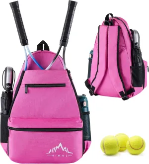 Himal Outdoors Tennis Backpack Tennis Bag - Large Storage Holds 2-3 Rackets and Necessities,Suitble for Women,Men and Teenagers