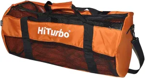 Hiturbo Mesh Dive Duffel Bag: Scuba Gear Bags for Diving, Snorkeling, Freediving and Swimming - 60L Travel Beach Pool Water Sports Equipment Bag with Shoulder Strap