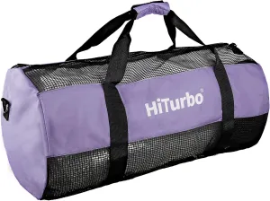 Hiturbo Mesh Dive Duffel Bag: Scuba Gear Bags for Diving, Snorkeling, Freediving and Swimming - 60L Travel Beach Pool Water Sports Equipment Bag with Shoulder Strap