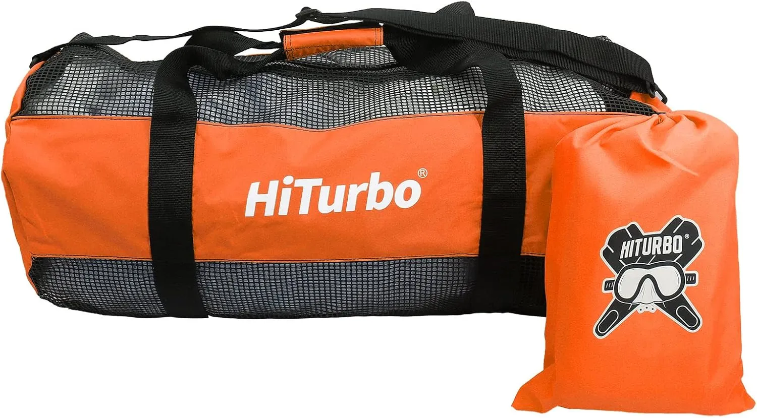 Hiturbo Mesh Dive Duffel Bag: Scuba Gear Bags for Diving, Snorkeling, Freediving and Swimming - 60L Travel Beach Pool Water Sports Equipment Bag with Shoulder Strap