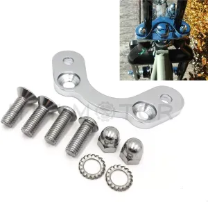 HTTMT HAD029- Compatible with Springer Handlebar Tree Adapter Top Clamp 3.5" Wide Risers H-D DNA Paughco
