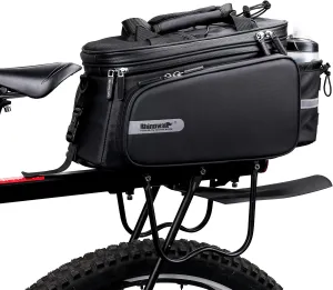 HUNTVP Bike Trunk Bag Rack Bags Bike Pannier Bags Rear Seat Bag Handbag for Bicycle Cargo Rack Saddle Bag Bicycle Commuter Shoulder Luggage Bag