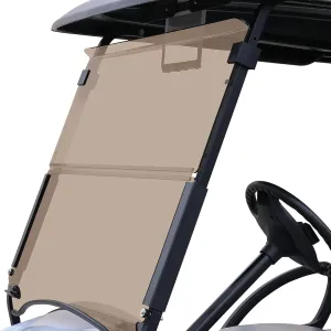 Huskey 3/16" Thick Tinted Golf Cart Windshield With Bottom Rubber Body Protection Trim For 2004-Up Club Car Precedent/Tempo/Onward, 25% thicker than most aftermarket windshields