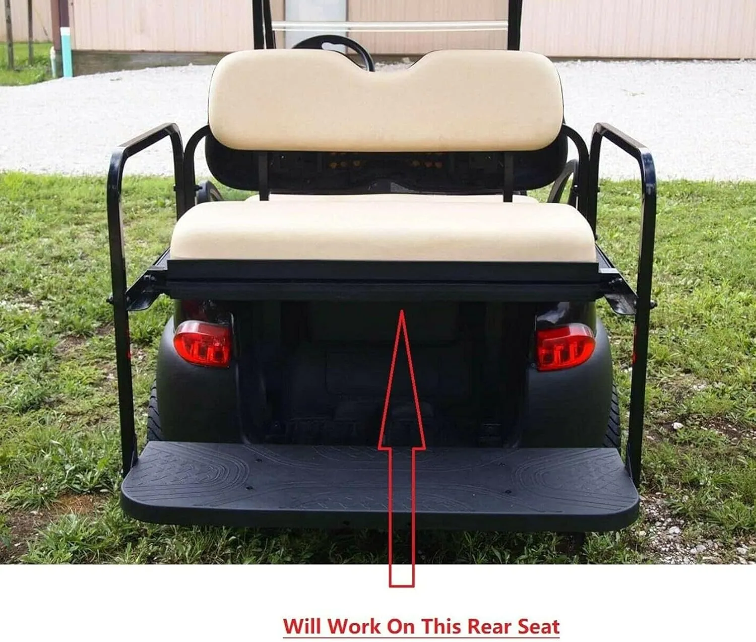 Huskey Golf Cart Front Rear Seat Covers Compatible with Yamaha G29 Drive & Drive 2 2007-Up Models, Custom Fit, Black Blue Diamond Stitching, Marine Grade Vinyl, Staple On