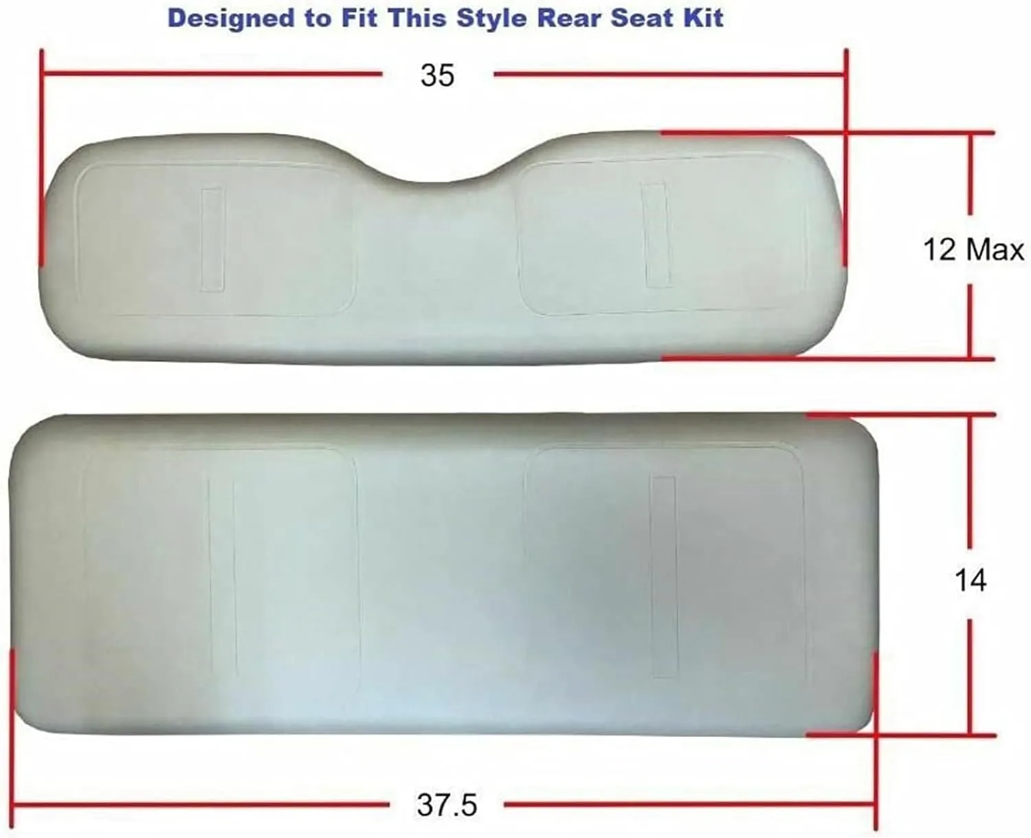 Huskey Golf Cart Front Rear Seat Covers Compatible with Yamaha G29 Drive & Drive 2 2007-Up Models, Custom Fit, Black Blue Diamond Stitching, Marine Grade Vinyl, Staple On