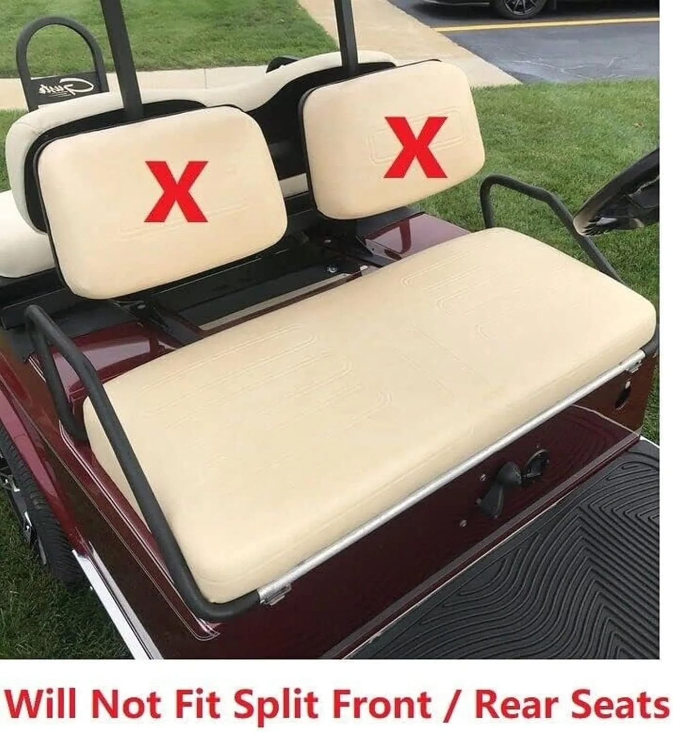 Huskey Parts Company Deluxe Diamond Golf Cart Seat Cover for EZGO Valor/TXT 2014-2022, Charcoal Gray
