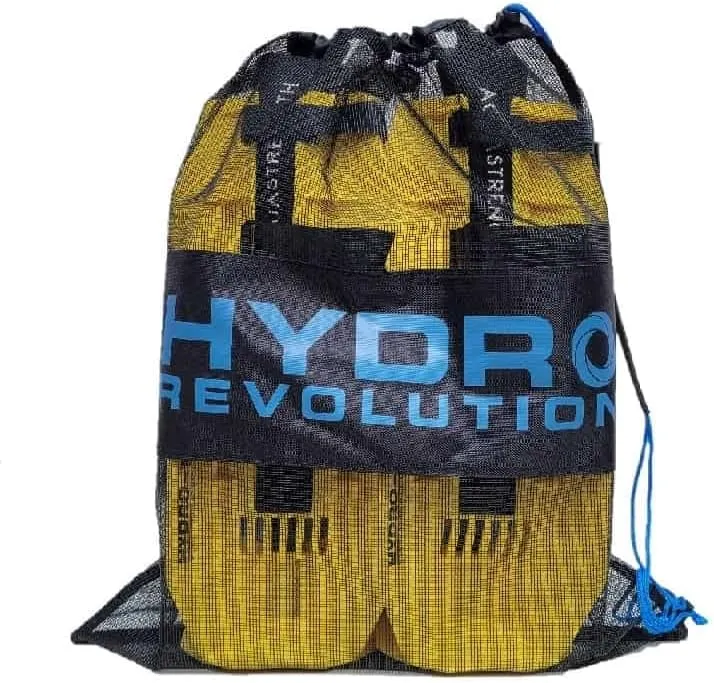 Hydrorevolution Oversized Mesh Cinch Bag - Rubberized Mesh and Durable Polyester