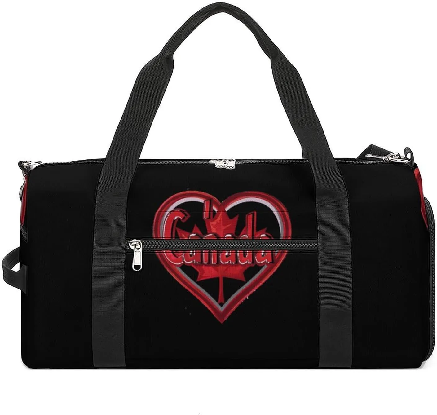 I Love Canada Gym Bag for Women Men Lightweight Duffel Bag Travel Tote Bag Sports Bag with Shoulder Strap