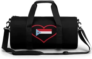 I Love South Yemen Red Heart Compact Gym Bag Travel Duffel Bags Lightweight Foldable Sports Tote Gymbag