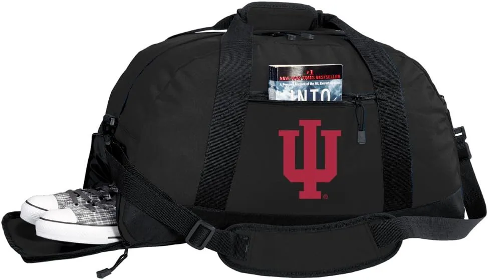 Indiana University Duffel Bag - IU Hoosiers Gym Bags w/SHOE POCKET