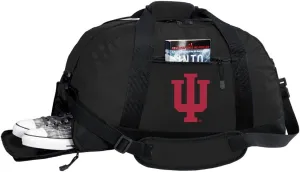 Indiana University Duffel Bag - IU Hoosiers Gym Bags w/SHOE POCKET