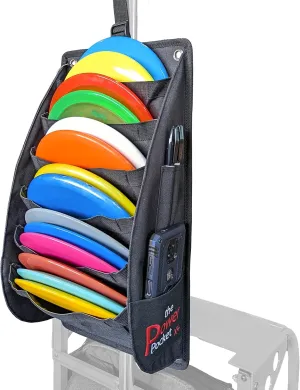 Infinite Discs Power Pocket Pouch XXL - Large Capacity Disc Golf Cart Putter Pouch for Discs and Disc Golf Accessories (Black)