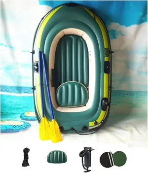 Inflatable Boat with, 1,2,3 Person PVC Thicken Inflatable Kayak Canoe Rowing Air Boat Fishing Drifting Diving 200 * 120 * 35cm