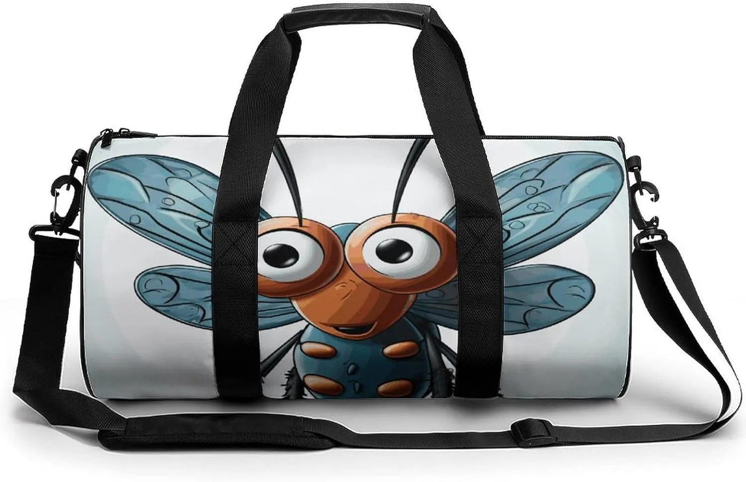 Insect Wings Eyes Sport Gym Duffle Travel Bag for Women Men Overnight Weekender Bag with Shoe Compartment,Wet Pocket, 17.7in/9in/9in, style