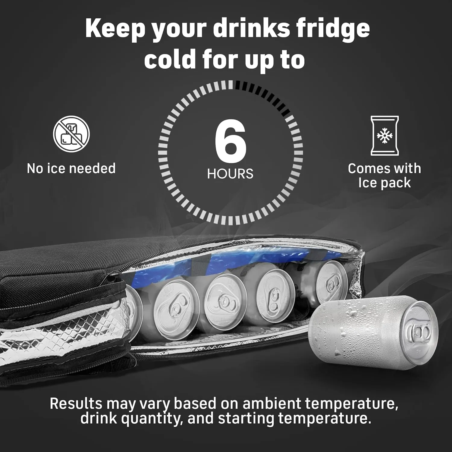 INTHEZONE Frostbox Golf Bag Cooler With Ice Pack, Accessories for Men, Insulated Sleeve, Great Gifts