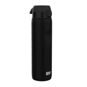 ION8 Leak Proof Water Bottle, Black, 1000ML BPA Free