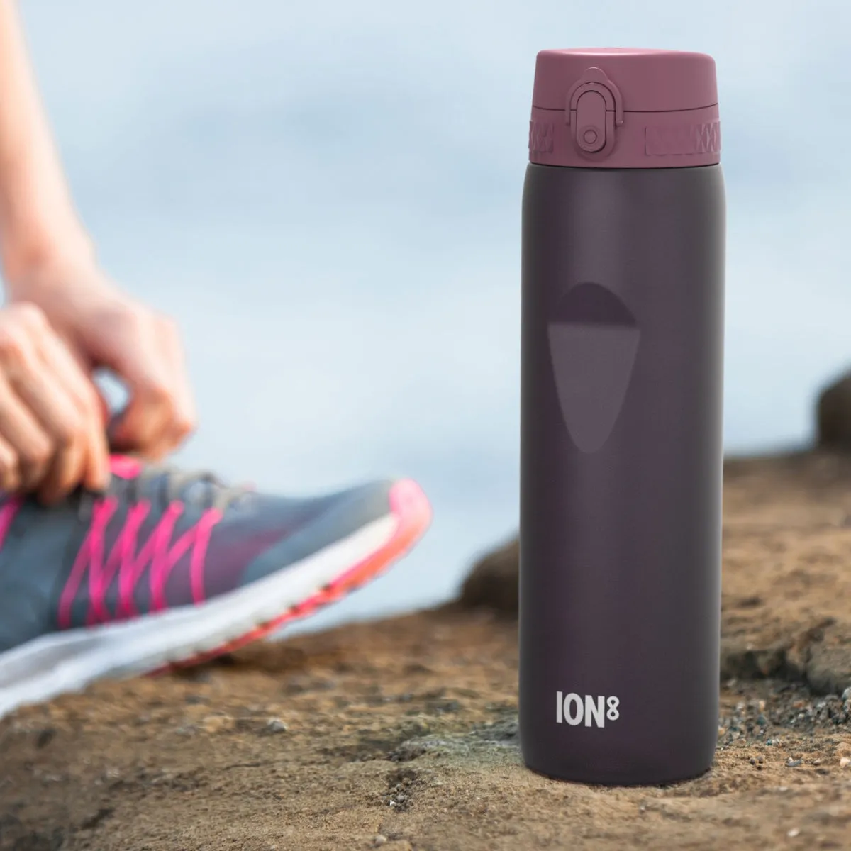 ION8 Leak Proof Water Bottle, Blackberry, 750ML BPA Free