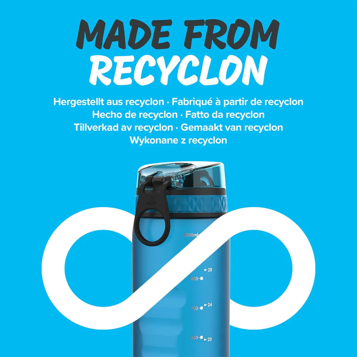 ION8 Leak Proof Water Bottle, Blue 1100ML BPA Free