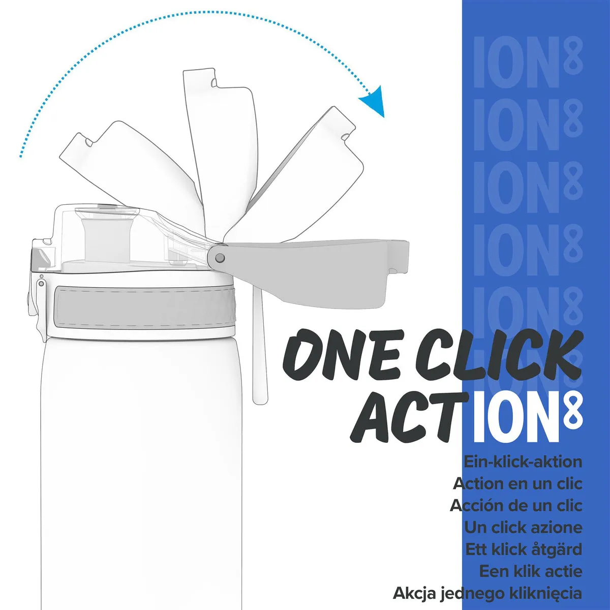 ION8 Leak Proof Water Bottle, Navy, 750ML BPA Free