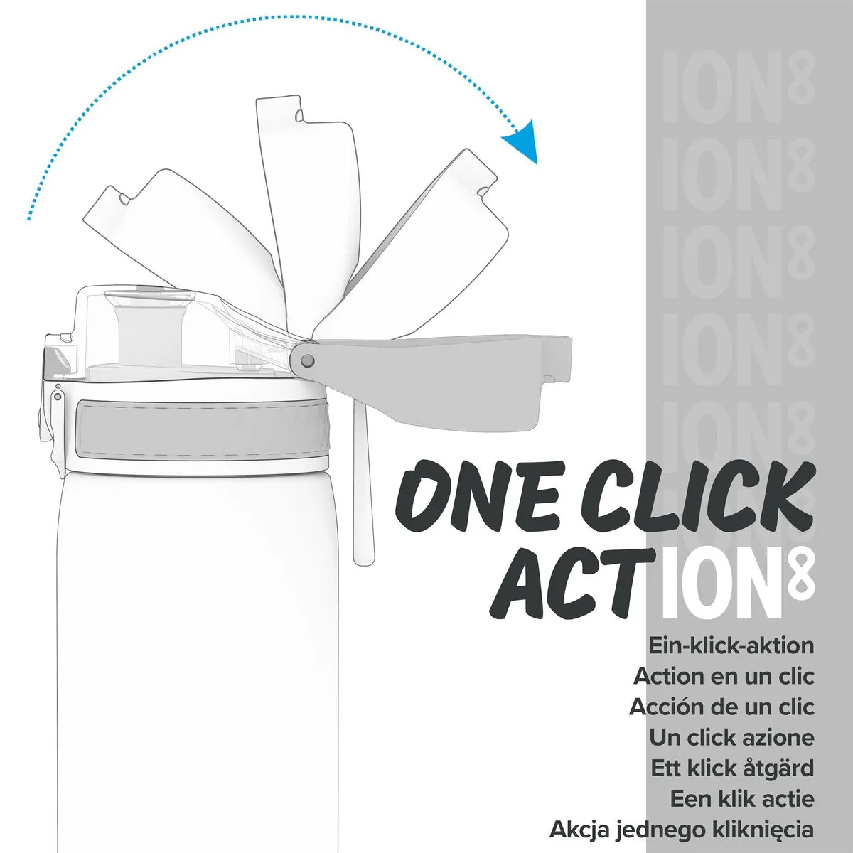 ION8 Leak Proof Water Bottle, Solid Carbon, 750ML BPA Free