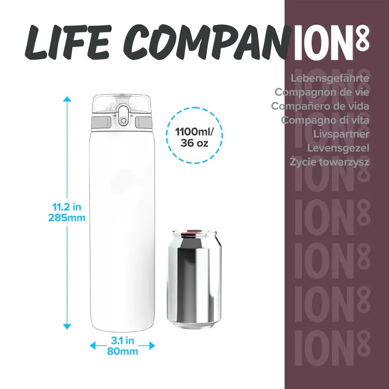 ION8 Leak Proof Water Bottle, Surf Green, 1100ML BPA Free