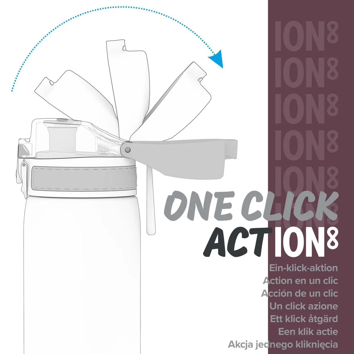 ION8 Leak Proof Water Bottle, Surf Green, 750ML BPA Free