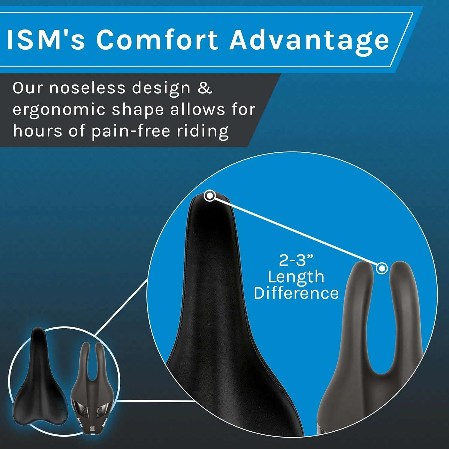 ISM PN Series Padded Road Bike Saddle - Professionally Designed Noseless Bicycle Seat for Road, Time Trial, Triathlon, and Gravel Bikes - Performance Road Bike Seat for Reduced Numbness