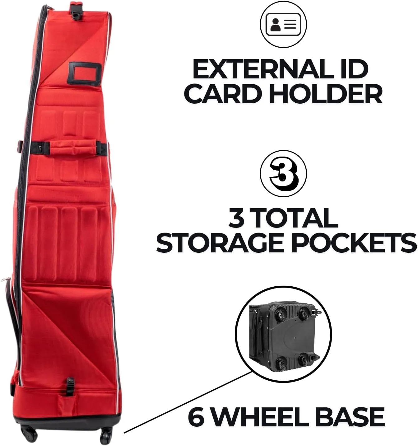 Izzo Golf Travel Bag - Golf Club Travel Cover Case