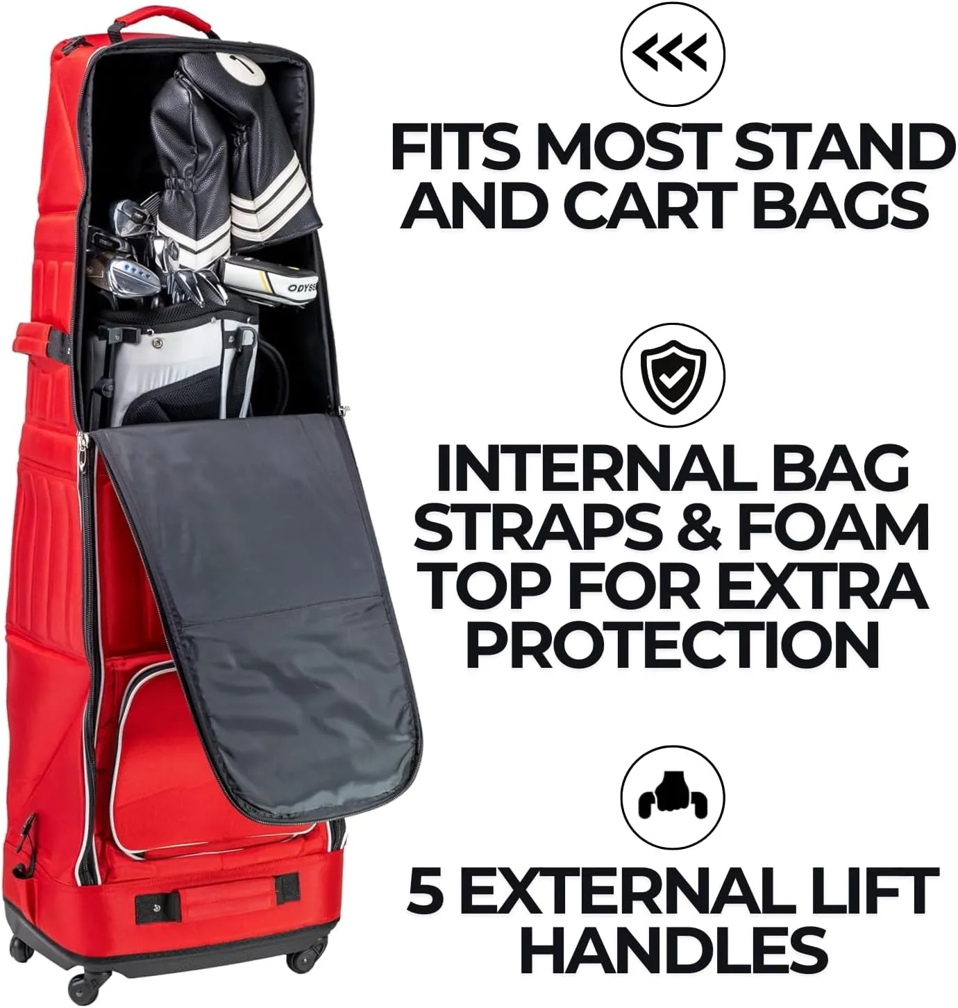Izzo Golf Travel Bag - Golf Club Travel Cover Case