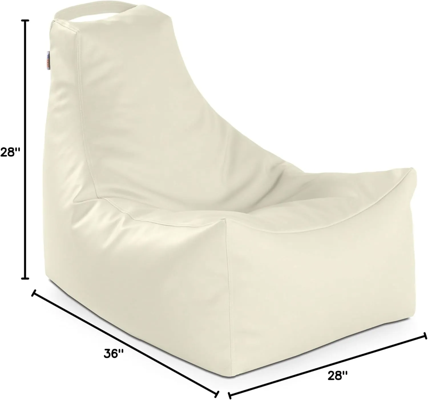 Jaxx Juniper Nautical Edition - Casual Bean Bag Seating for Boat, Yacht & Watersports - Marine Vinyl, Mineral Gray