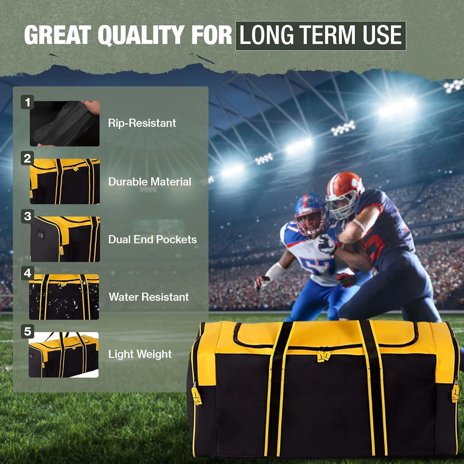 Jetstream Heavy Duty Multi Pocket Durable Sports Gym Equipment Travel Duffel Bag