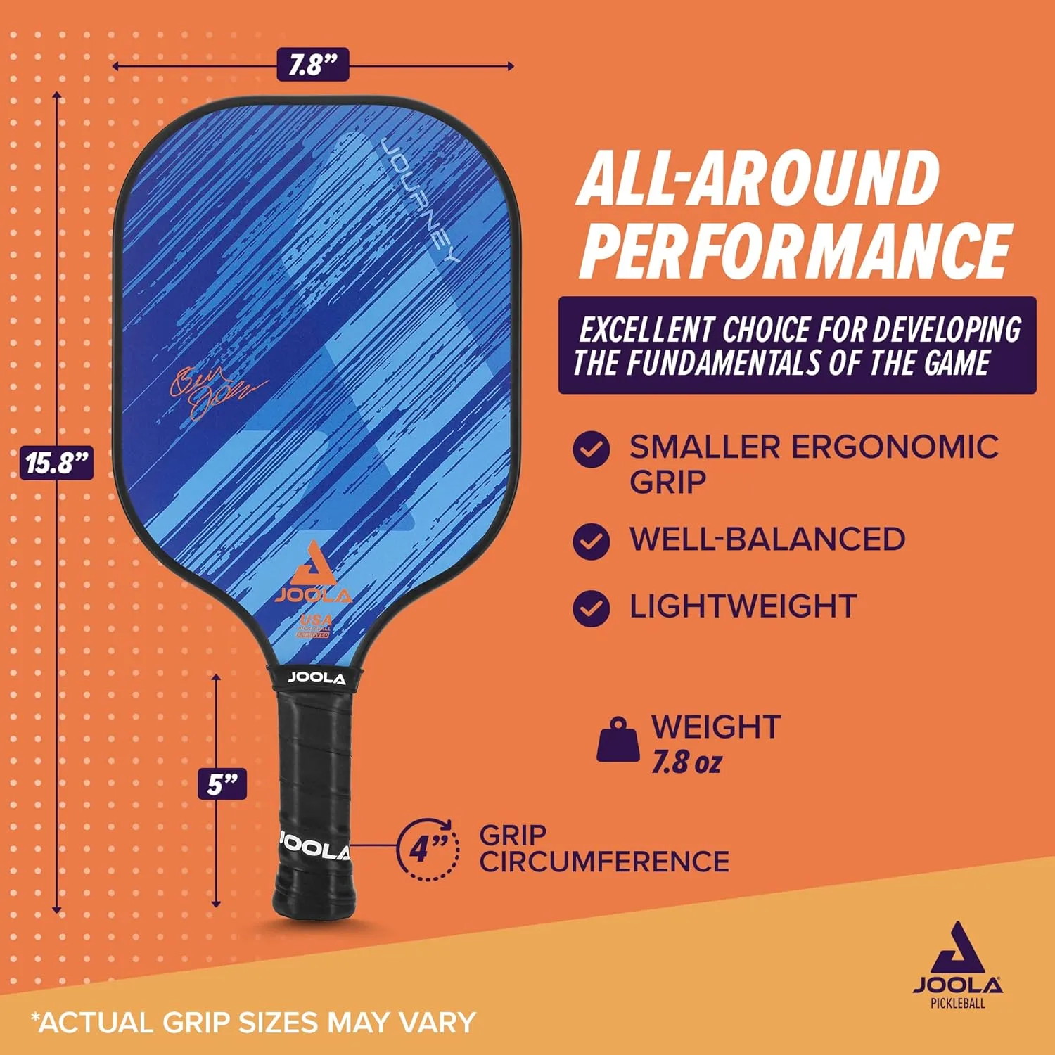 JOOLA Pickleball Paddle Journey and Seneca – Select Fiberglass or Carbon Fiber Surface – Lightweight Paddles – Control & Power Rackets for Beginners to Intermediates – USAP Approved – Multiple Styles