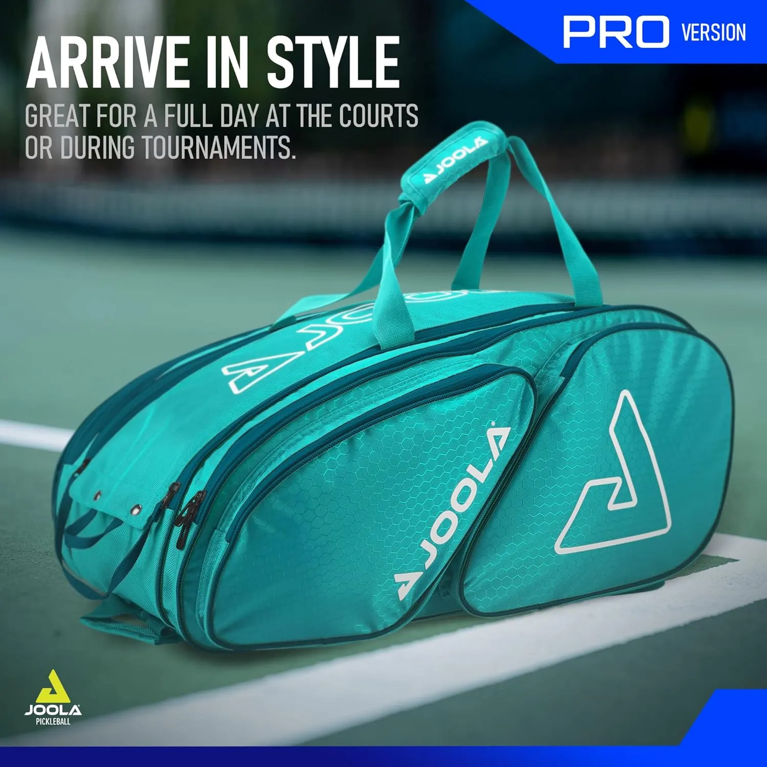 JOOLA Tour Elite Pro Pickleball Bag – Backpack & Duffle Bag for Paddles & Pickleball Accessories – Thermal Insulated Pockets Hold 4  Paddles - Includes Fence Hook